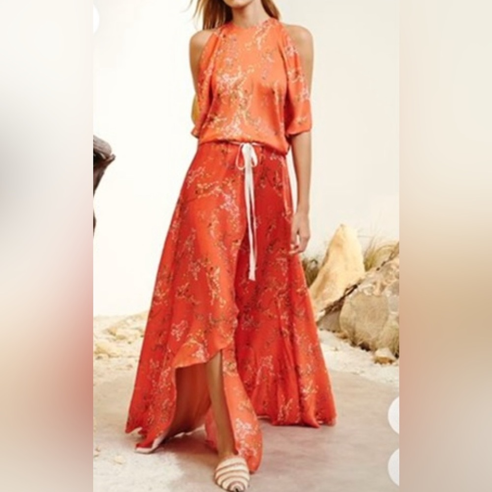 ALEXIS Elegant Red Floral Women's Dress